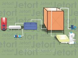 Linie pentru producerea și tăierea plasticului spumat „Linie de spumă” 20 m3 pe zi