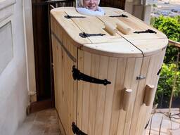 Mini sauna Linden, phito barrel sauna with steam generator, home sauna cabins, indoor