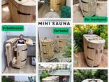 Mini sauna Linden, phito barrel sauna with steam generator, home sauna cabins - фото 2